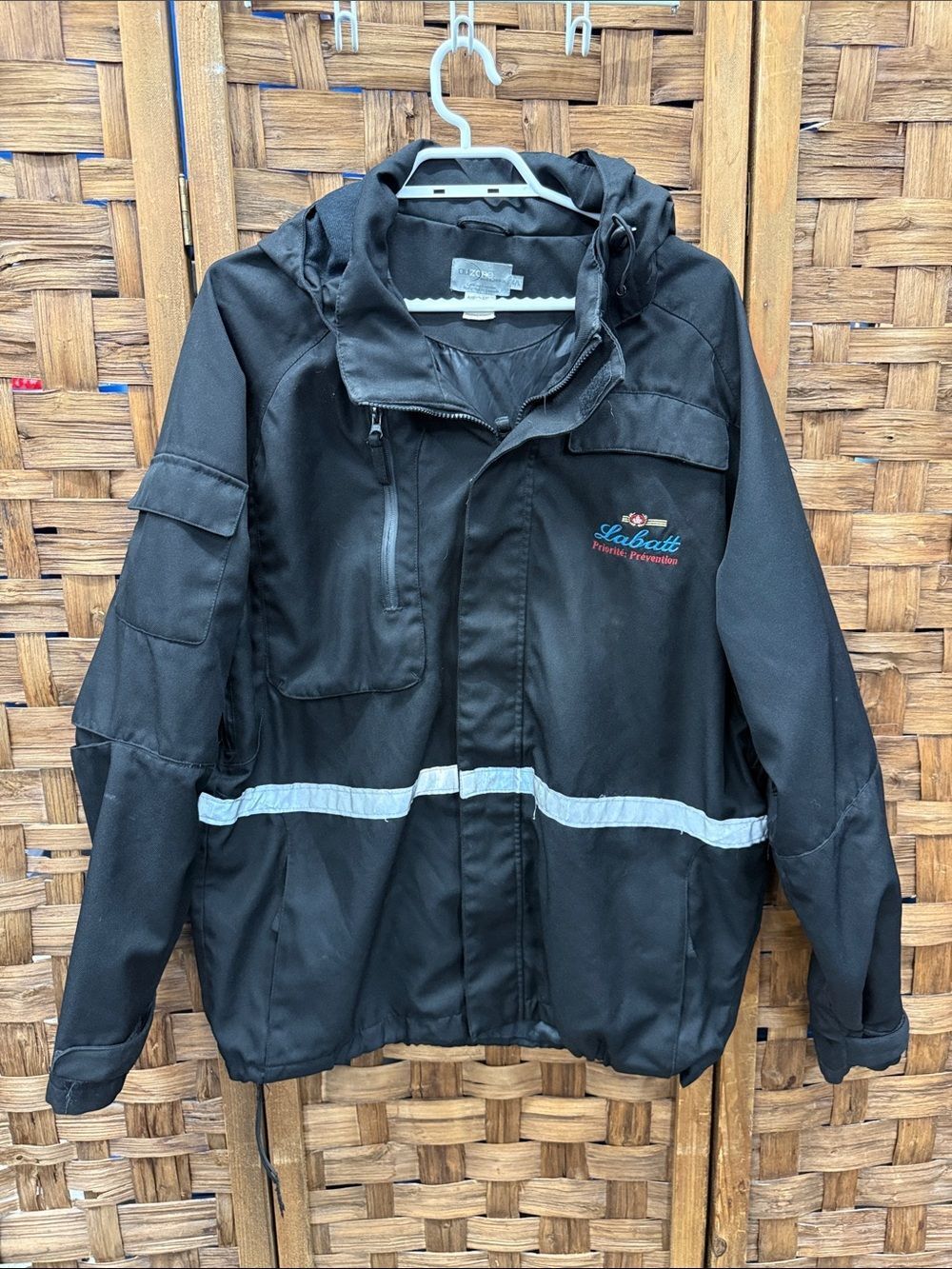 Black Men's Utility Hooded Jacket